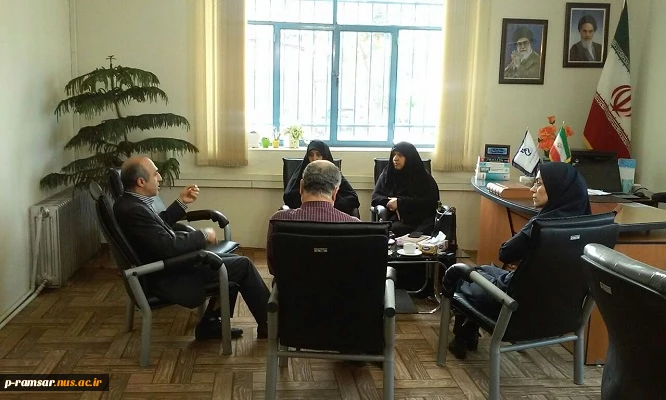 جلسه ریاست محترم جناب آقای مهندس سروش با مسئول بسیج خواهران فرمانداری و سپاه رامسر در آموزشکده فنی ملاصدرا-رامسر