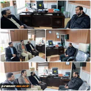 نشست مشترک هیات رئیسه آموزشکده و رییس کلانتری کتالم و سادات‌شهر