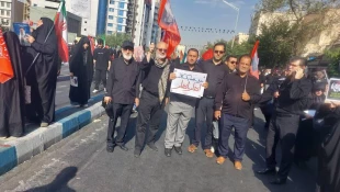 حضور جمعی از کارکنان آموزشکده پسران رامسر (ملاصدرا) درمراسم وداع با رهبر شهید 2